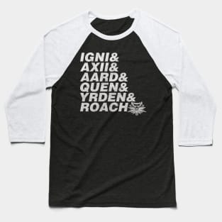 Witcher Sign Blocks (Bonus: ROACH!) Baseball T-Shirt